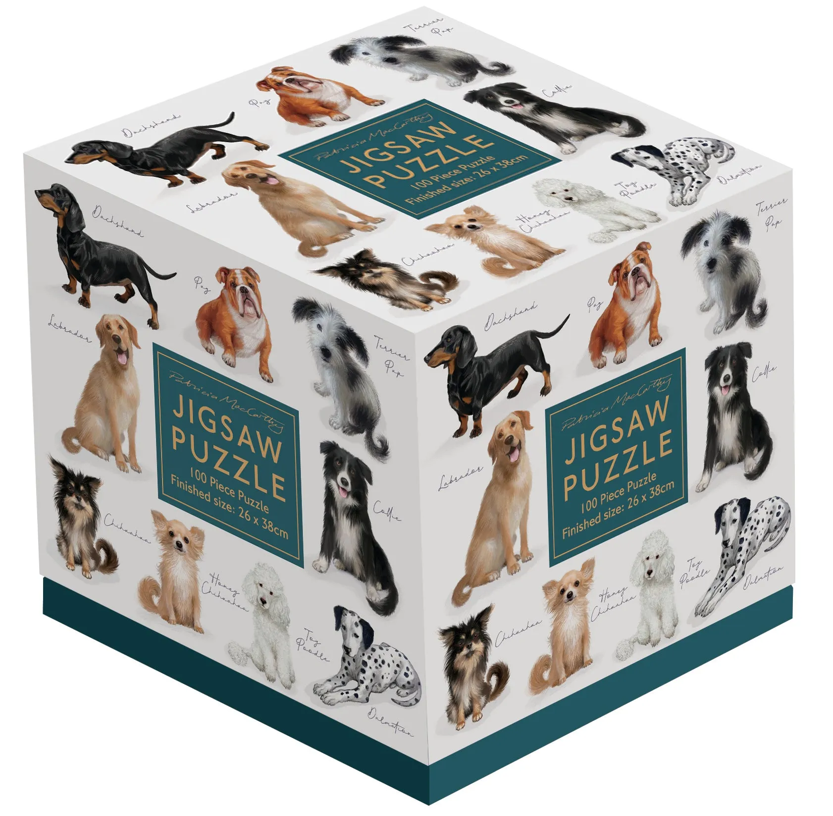 100 Piece Cube Jigsaw Puzzle Dogs