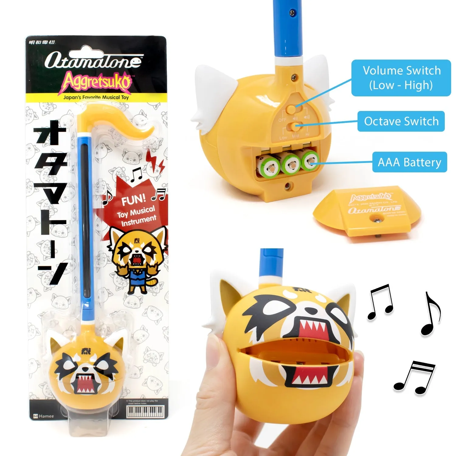 Aggretsuko Otamatone Musical Toy (Rage) SANRIO