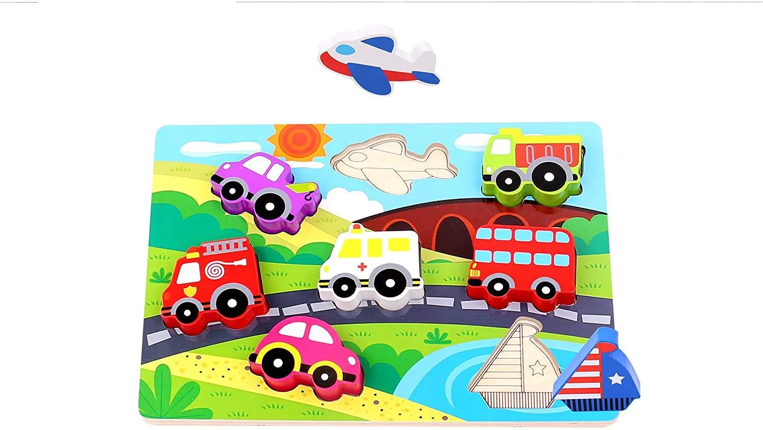 Andreu Toys TK15118 Traffic Puzzle, Multi Colour, 29.5 x 21 x 1.7 cm