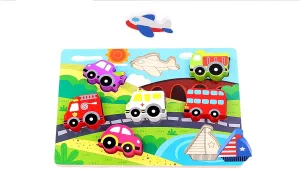 Andreu Toys TK15118 Traffic Puzzle, Multi Colour, 29.5 x 21 x 1.7 cm