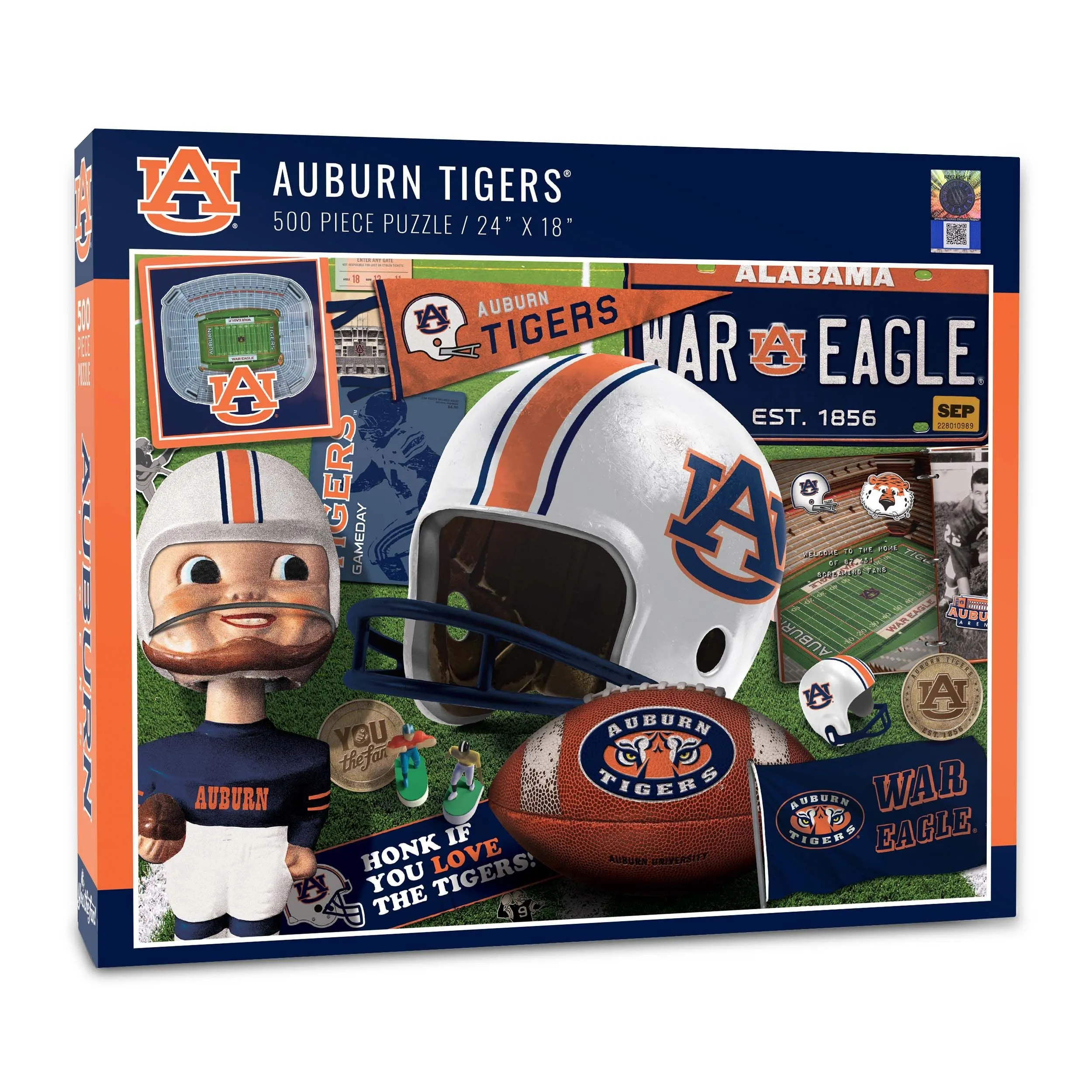 Auburn Tigers Retro Series (950240) - 500 Pieces White Mountain