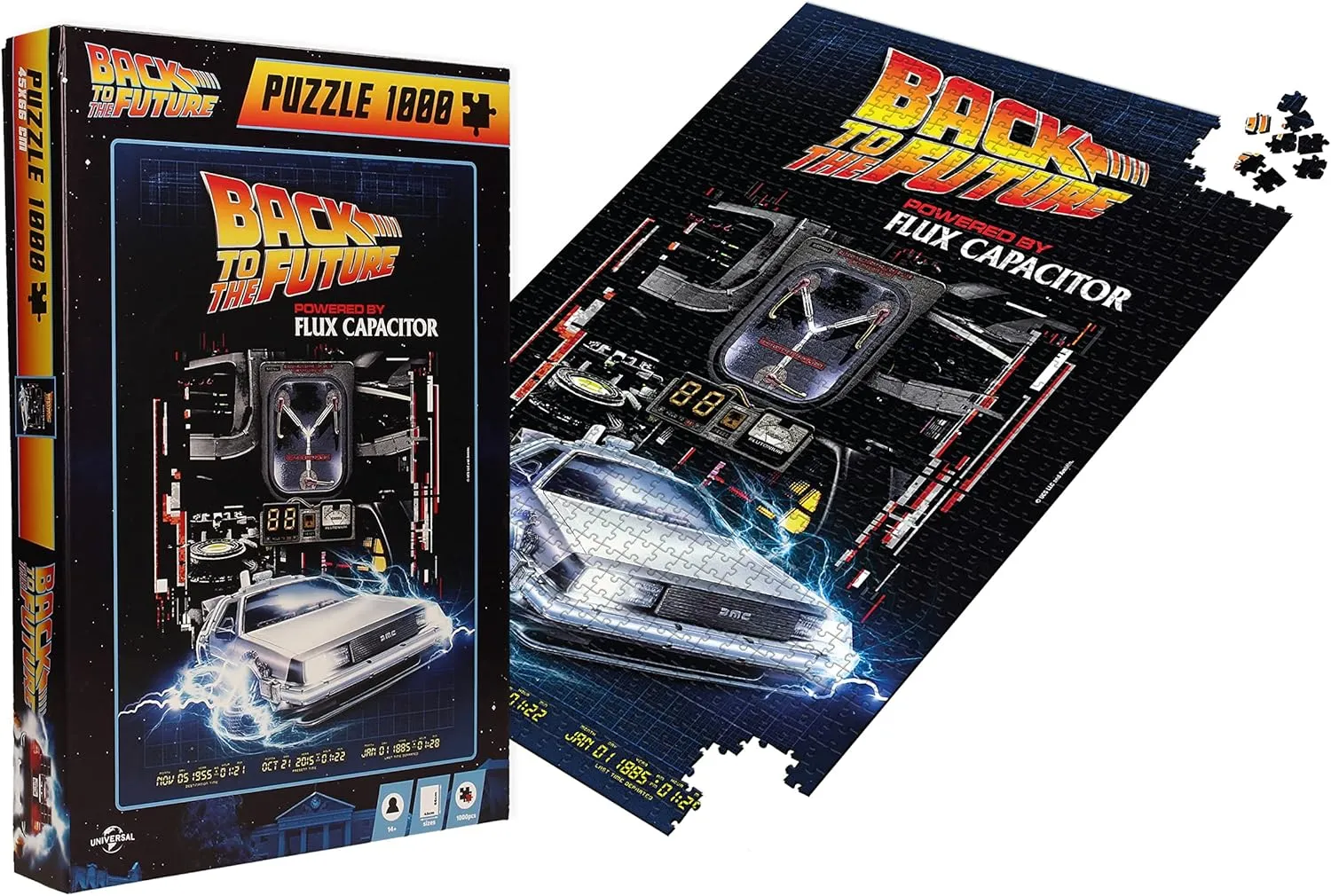 Back to the Future 1000-Piece Jigsaw Puzzle - Powered by Flux Capacitor, Ages 14 