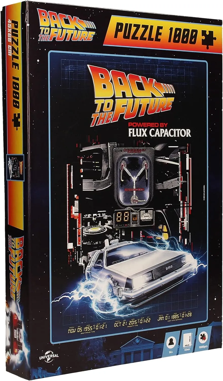 Back to the Future 1000-Piece Jigsaw Puzzle - Powered by Flux Capacitor, Ages 14 