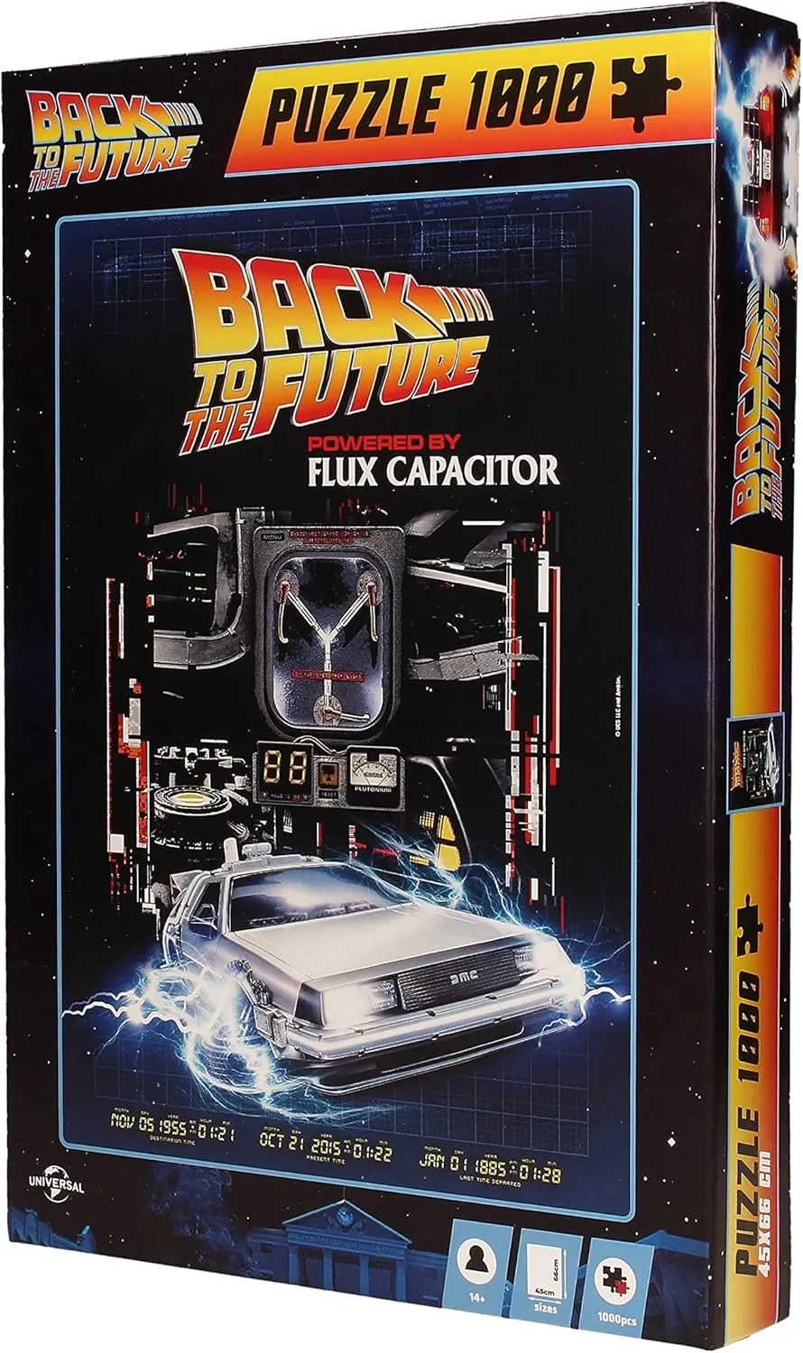 Back to the Future 1000-Piece Jigsaw Puzzle - Powered by Flux Capacitor, Ages 14 