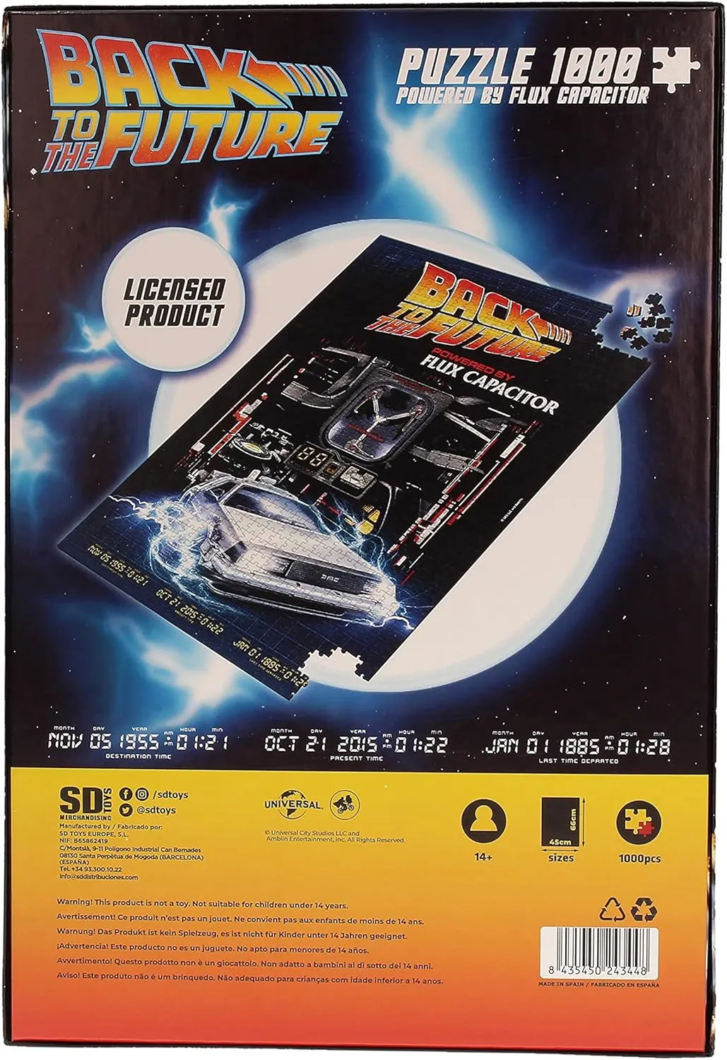Back to the Future 1000-Piece Jigsaw Puzzle - Powered by Flux Capacitor, Ages 14 