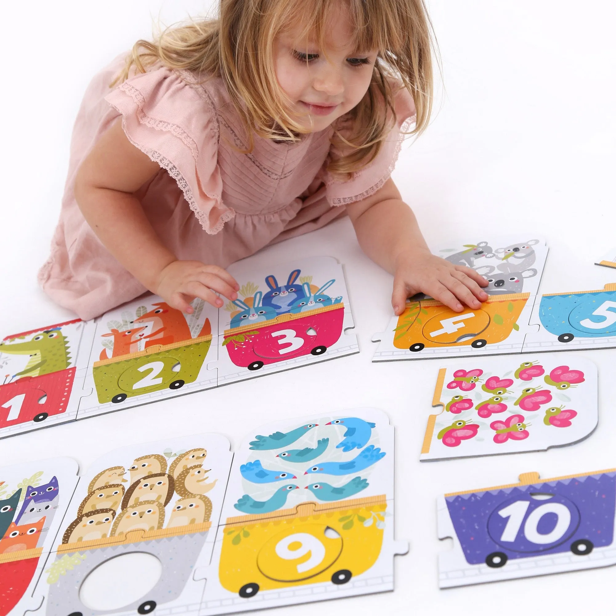 Banana Panda Number Train Make-a-Match Puzzle - 30 pc