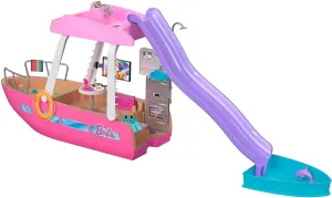 Barbie Boat with Pool and Slide, Dream Boat Playset Includes 20  Pieces