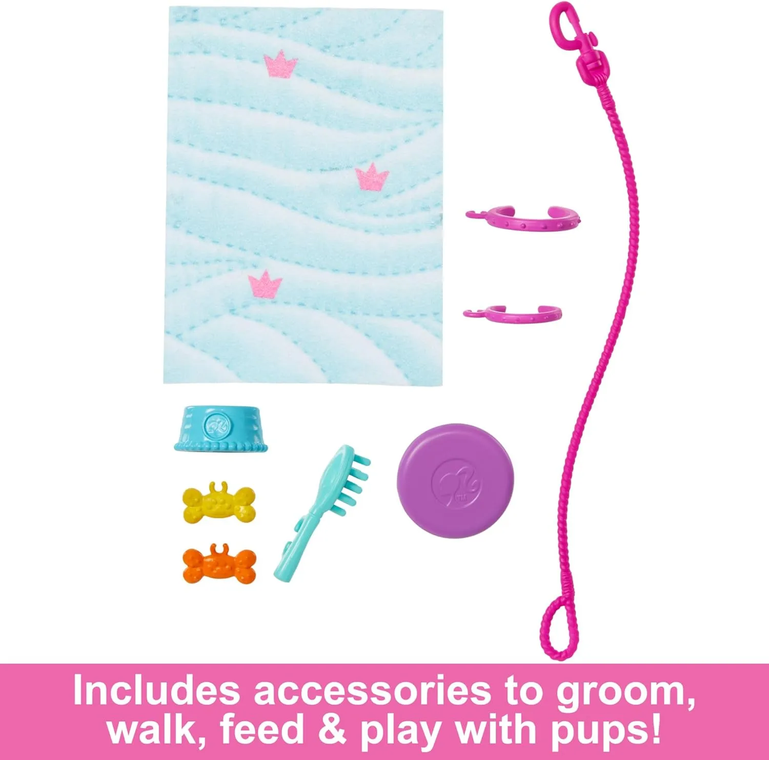 Barbie Doll with 2 Toy Dogs & Pet Accessories - Includes Removable Wheelchair for Ages 3 