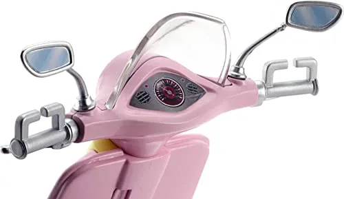 Barbie Estate Mo-Ped Motorbike with Pet Friend - Pink Scooter for Dolls Ages 3  (FRP56)