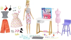 Barbie Fashion Designer Doll (12-in/30.40-cm) & Studio, 25  Design & Fashion Accessories