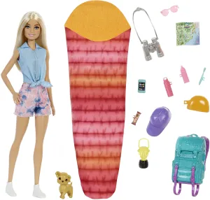 Barbie It Takes Two “Malibu” Camping Doll with Puppy & 10  Accessories, 3 to 7 Y