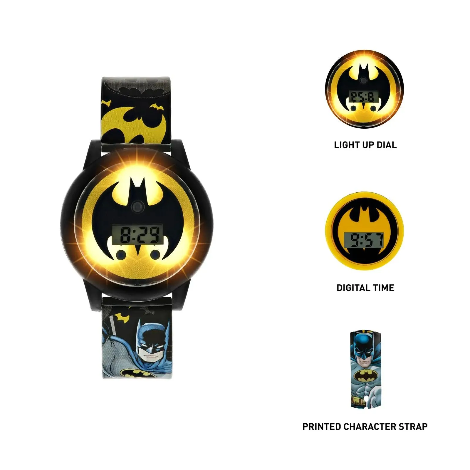 Batman Light Spinning Case Interactive Kids' Watch