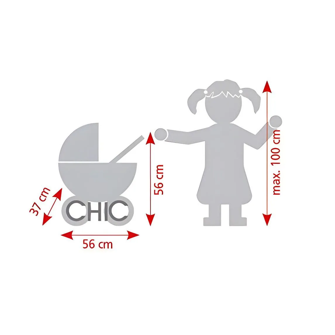 Bayer Chic 2000 Smarty Cuddly Doll Pram