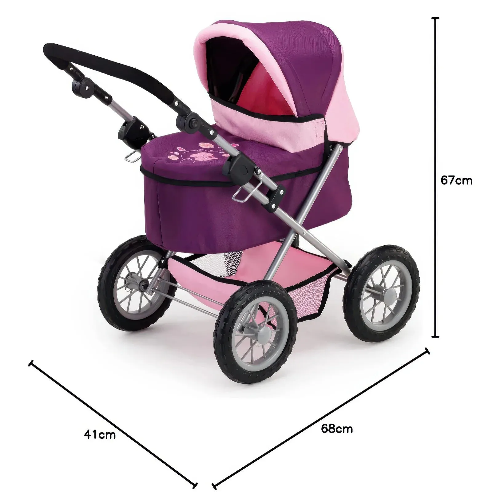 Bayer Dolls Pram Trendy Foldable Stroller with Bag