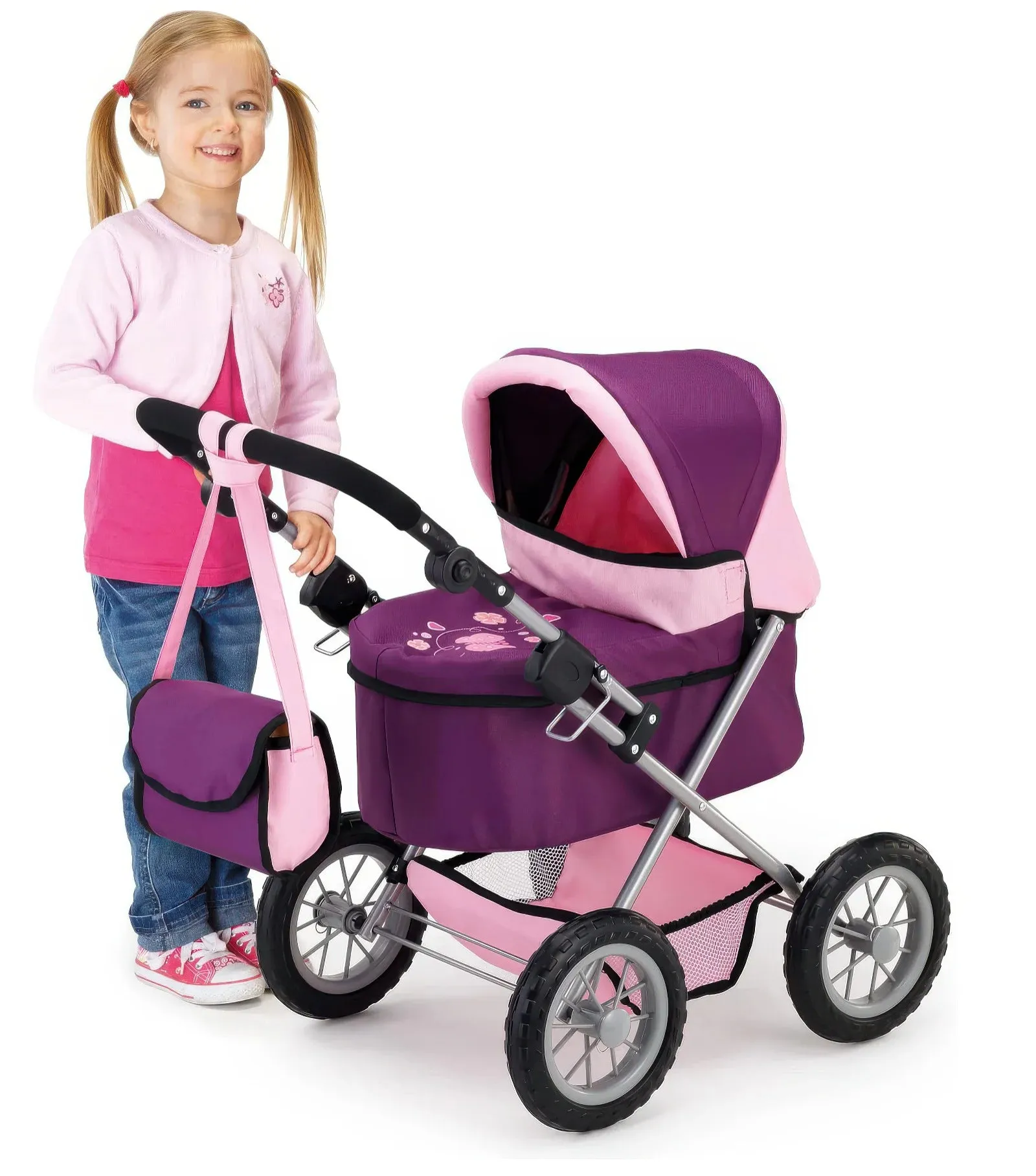 Bayer Dolls Pram Trendy Foldable Stroller with Bag