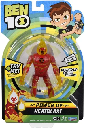 Ben 10 BEN01000 Power Up Heatblast Deluxe Action Figure