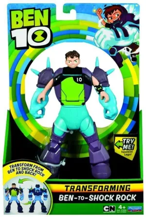 Ben 10 BEN29200 Ben-To-Shockrock Transforming Action Figure