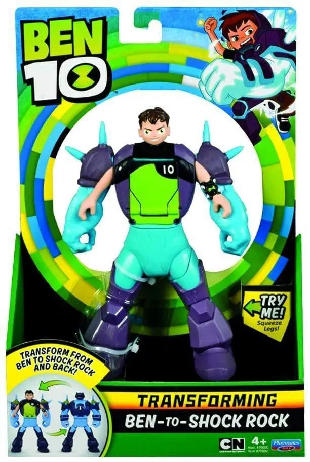 Ben 10 BEN29200 Ben-To-Shockrock Transforming Action Figure