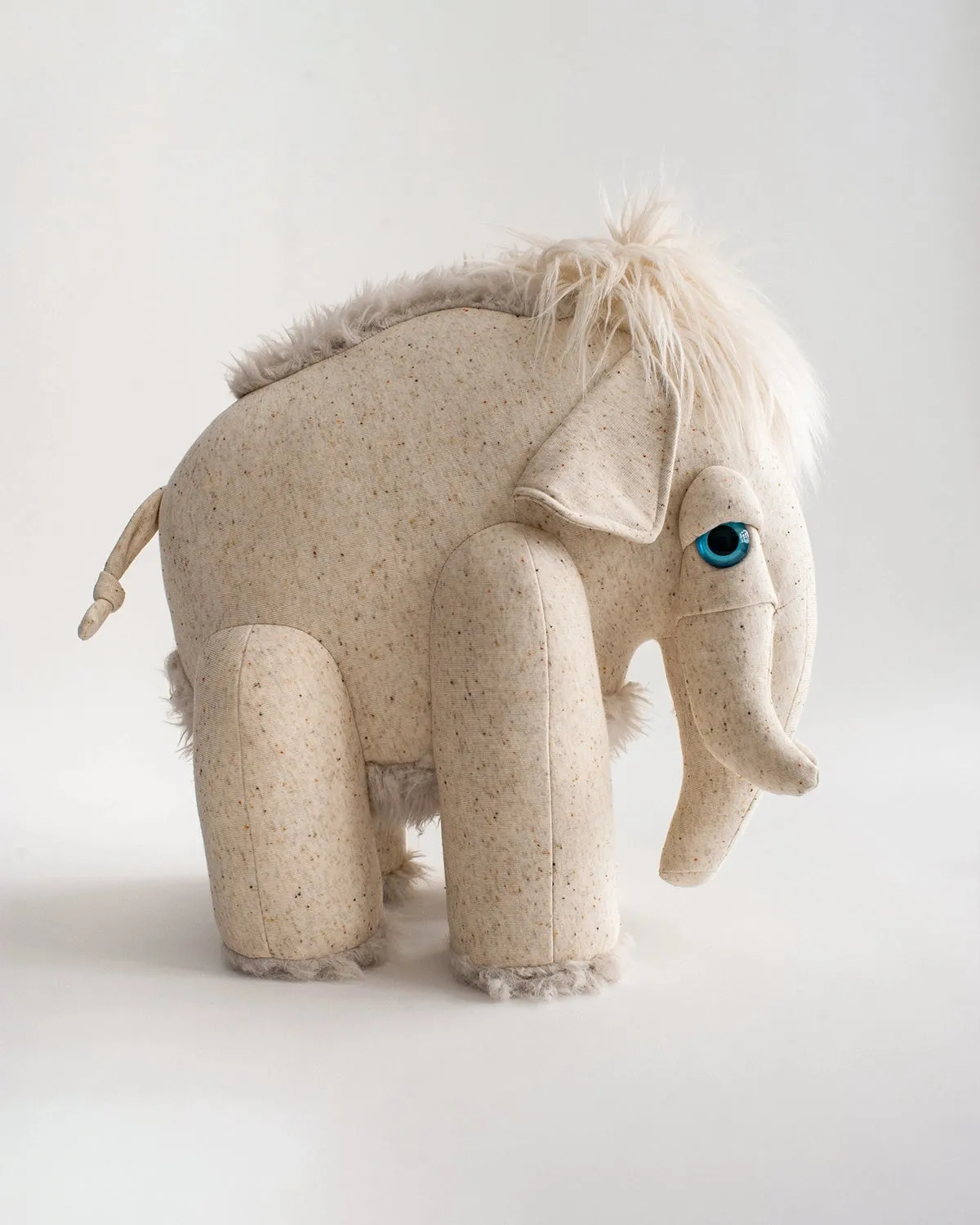 BigStuffed Albino Mammoth Stuffed Animal Odin Parker
