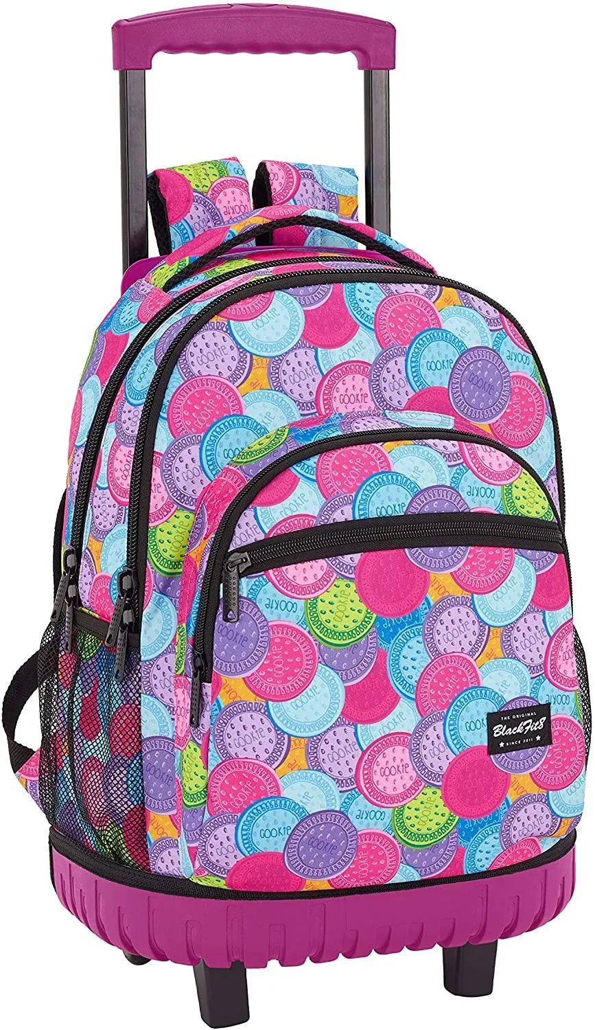 Blackfit8 "Cookies" Official Large School Backpack With Wheels, 46cm