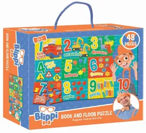 Blippi Book And Floor Puzzle