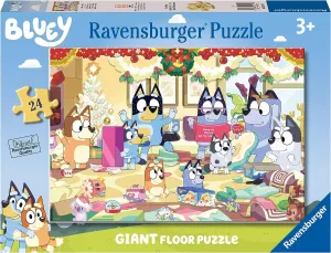 Bluey Christmas Jigsaw Puzzle - 24-Piece Giant Floor Puzzle for Ages 3  (3171)