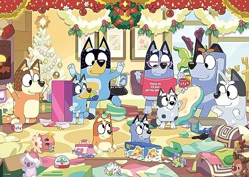 Bluey Christmas Jigsaw Puzzle - 24-Piece Giant Floor Puzzle for Ages 3  (3171)