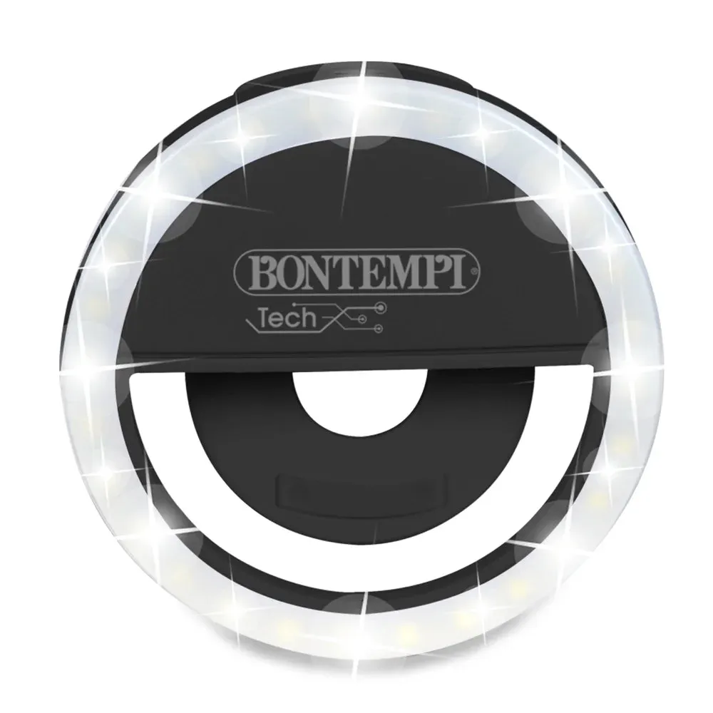 BONTEMPI 2 Wireless Lavalier Microphones with Selfie Ring Light