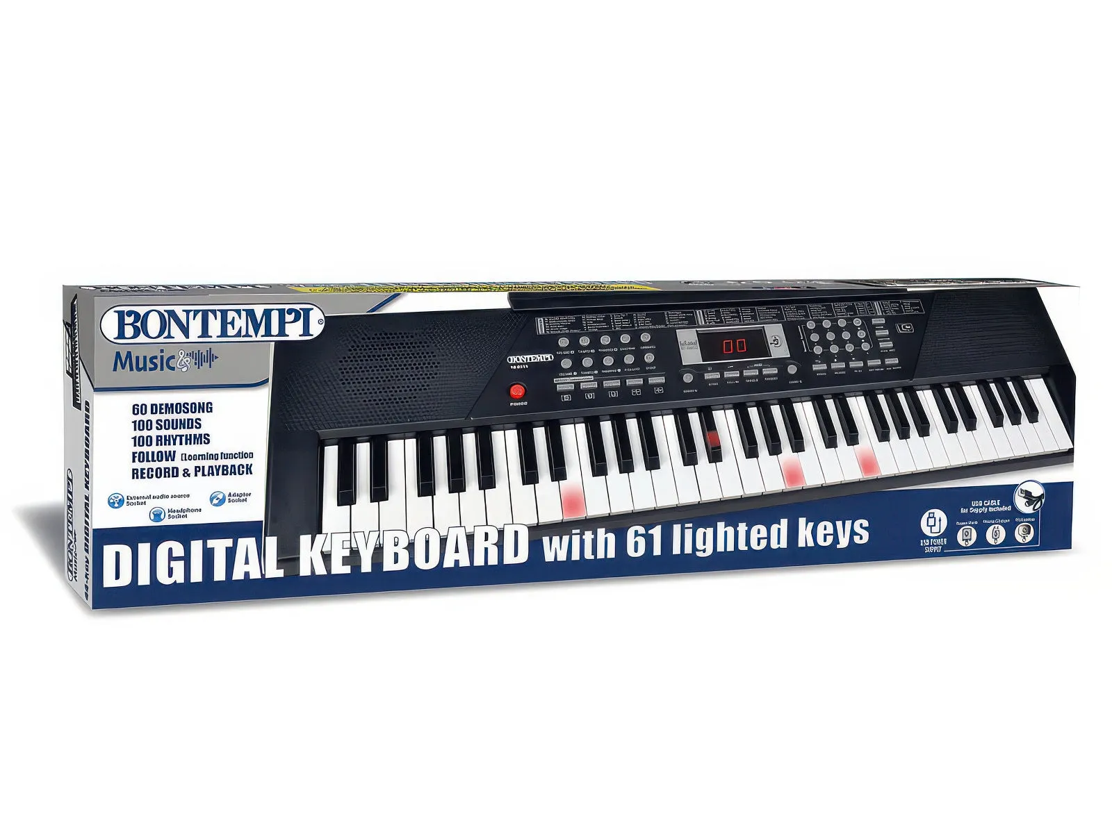BONTEMPI 61-Lighted Keys Digital Keyboard