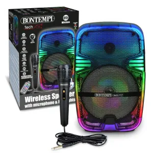 BONTEMPI Wireless Speaker with Microphone & RGB Lights