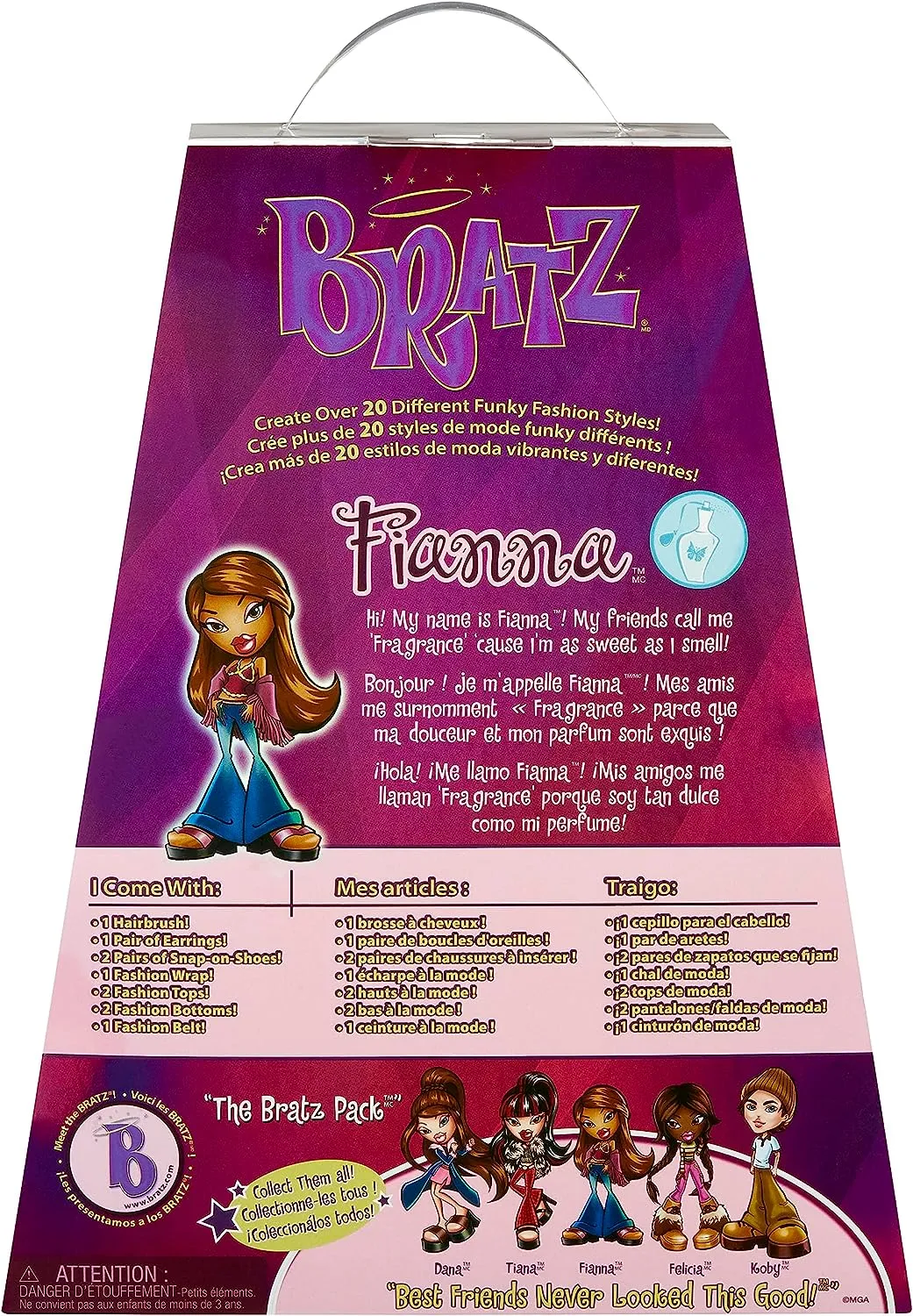 Bratz Original Fashion Doll - FIANNA - Series 3 - Doll, 2 Outfits and Poster - For Collectors and Kids Ages 6 