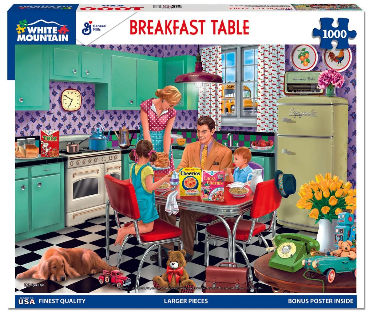 Breakfast Table (1675pz) - 1000 Piece Jigsaw Puzzle White Mountain