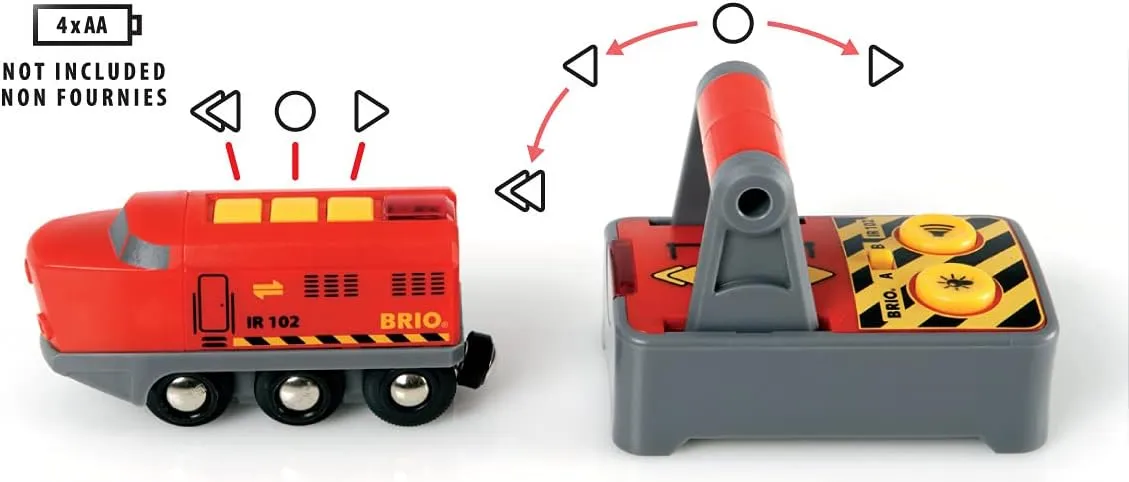 BRIO Remote Control Train Engine - Interactive Toy for Kids Age 3  (33213)