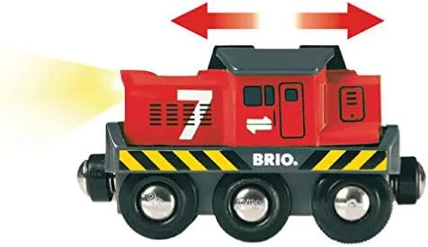 BRIO World Deluxe Cargo Train Set - Interactive Wooden Railway for Kids Age 3  (33097)