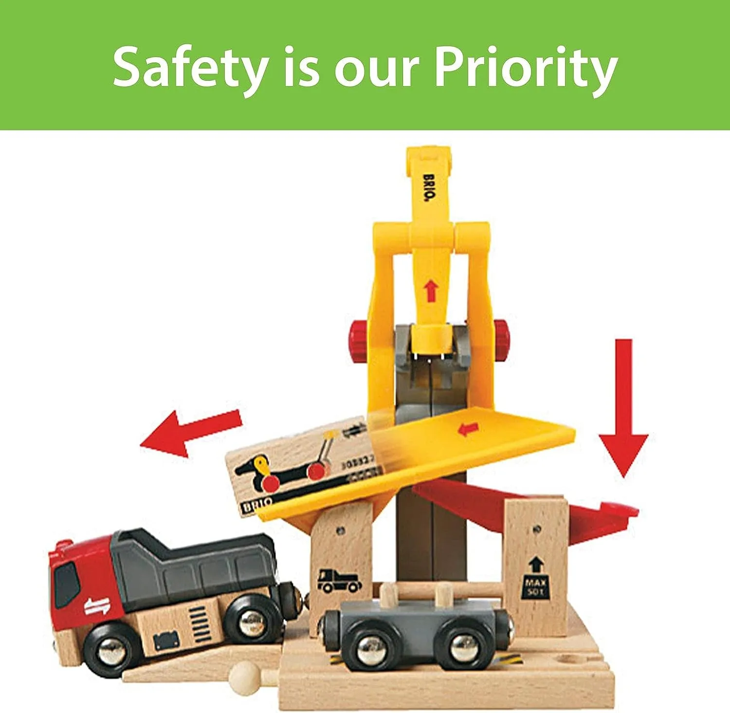 BRIO World Deluxe Cargo Train Set - Interactive Wooden Railway for Kids Age 3  (33097)