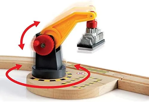 BRIO World Deluxe Cargo Train Set - Interactive Wooden Railway for Kids Age 3  (33097)