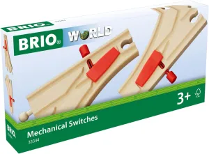 BRIO World Mechanical Switches Wooden Train Track for Kids Age 3 Years Up - Compatible with all BRIO Railway Sets & Accessories