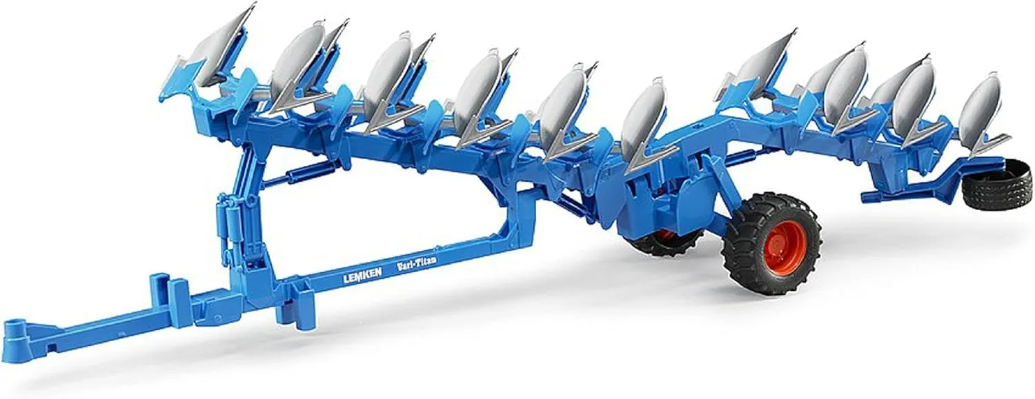 Bruder Lemken Semi-Mounted Reversible Plough Vari-Titan - 1:16 Scale Farm Toy for Ages 4 