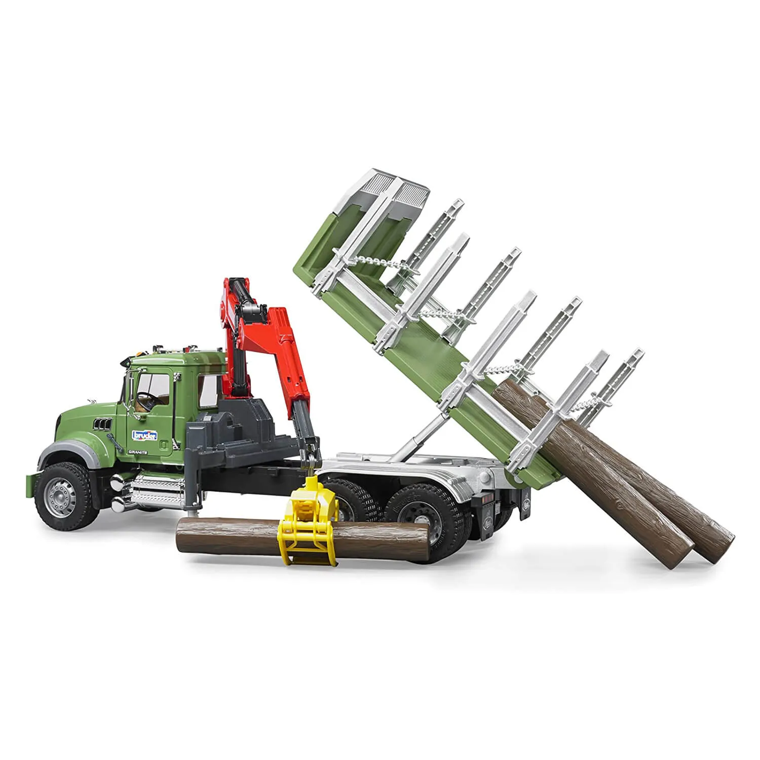 Bruder Pro Series 1:16 Scale Mack Granite Timber Truck w Loading Crane