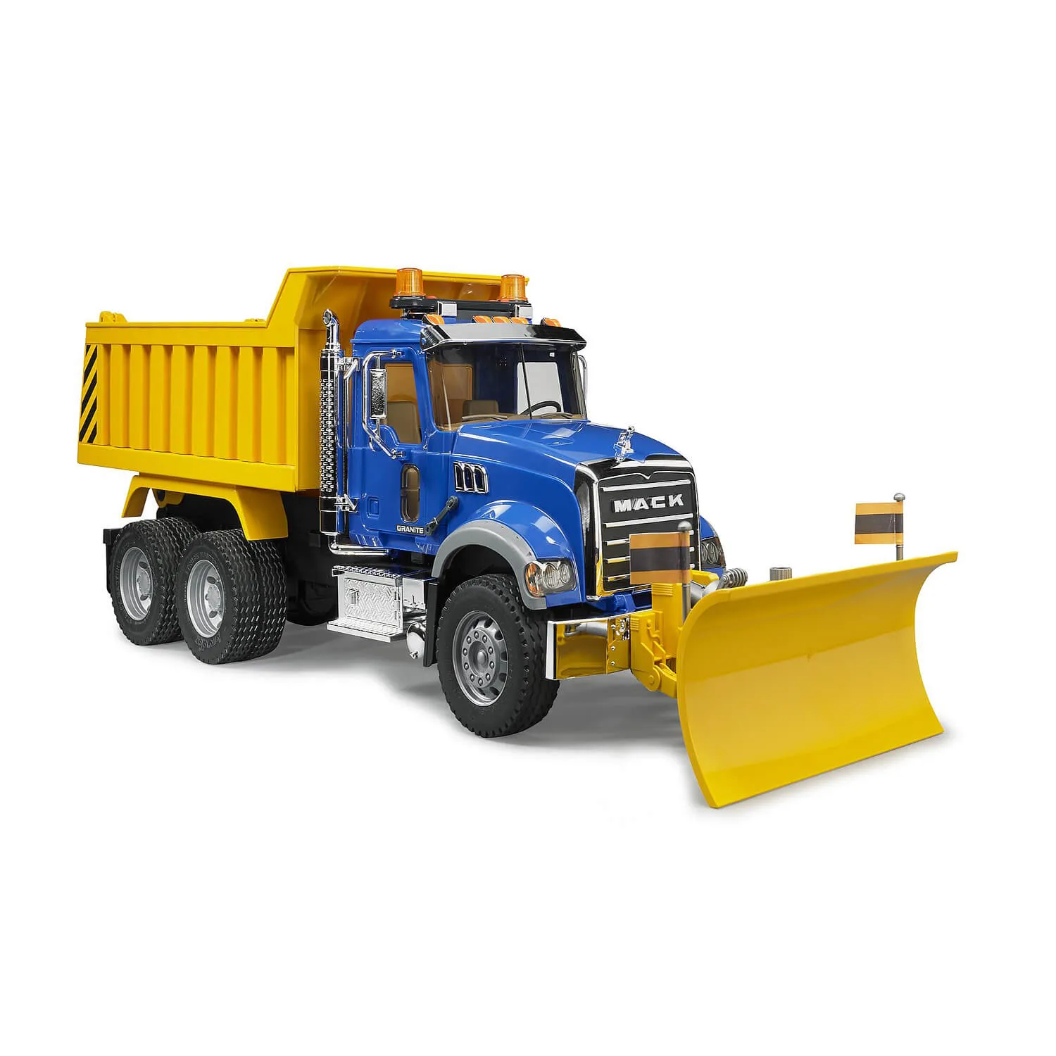 Bruder Pro Series MACK Granite Dump Truck with Snow Plow Blade