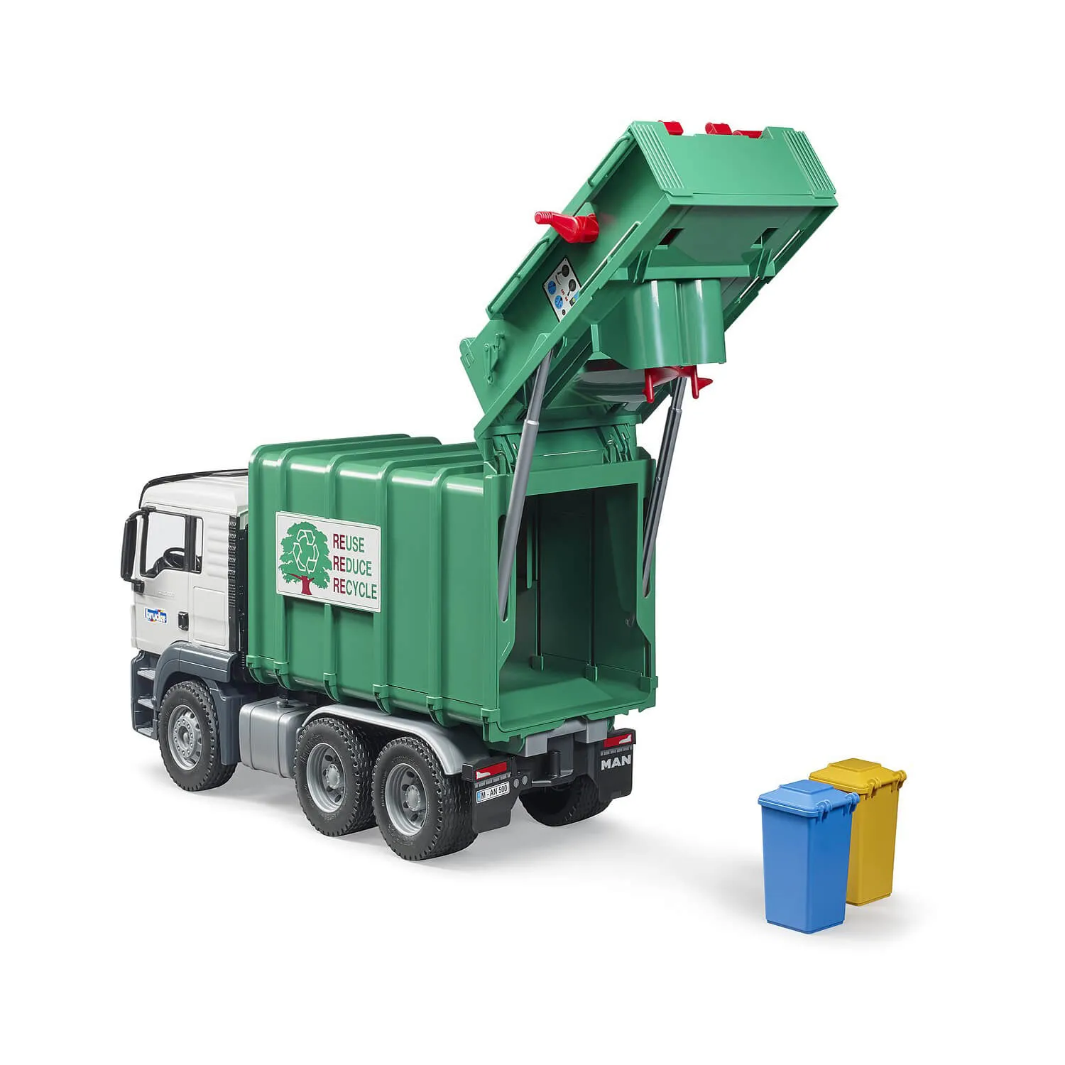 Bruder Pro Series MAN TGS Rear Loading Green Garbage Truck