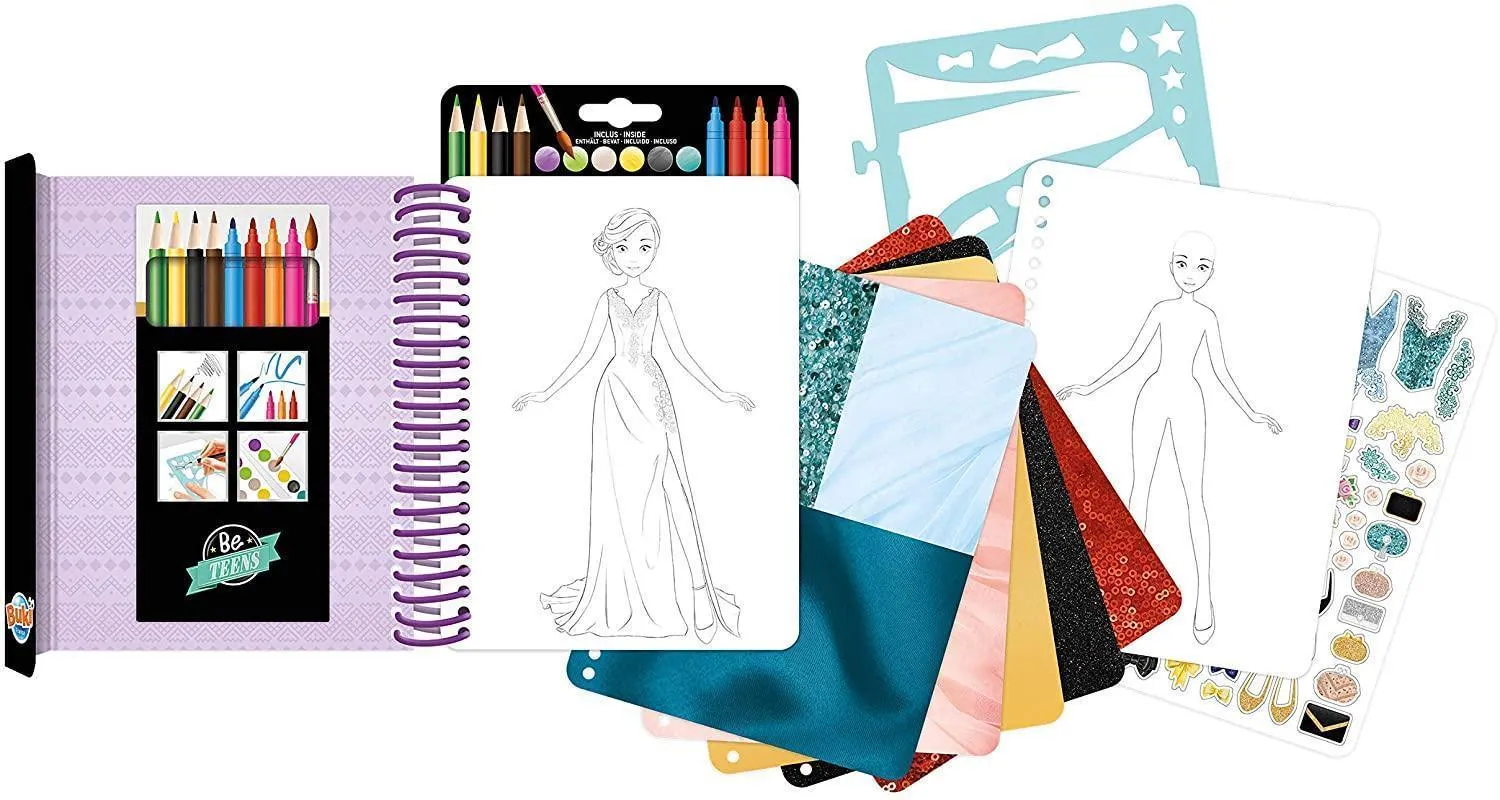 BUKI France Fashion Sketchbook - Evening Dresses