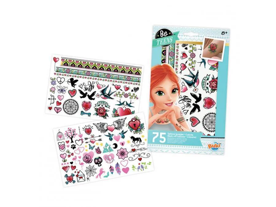 BUKI France TA001 - 75 Assorted Tattoos