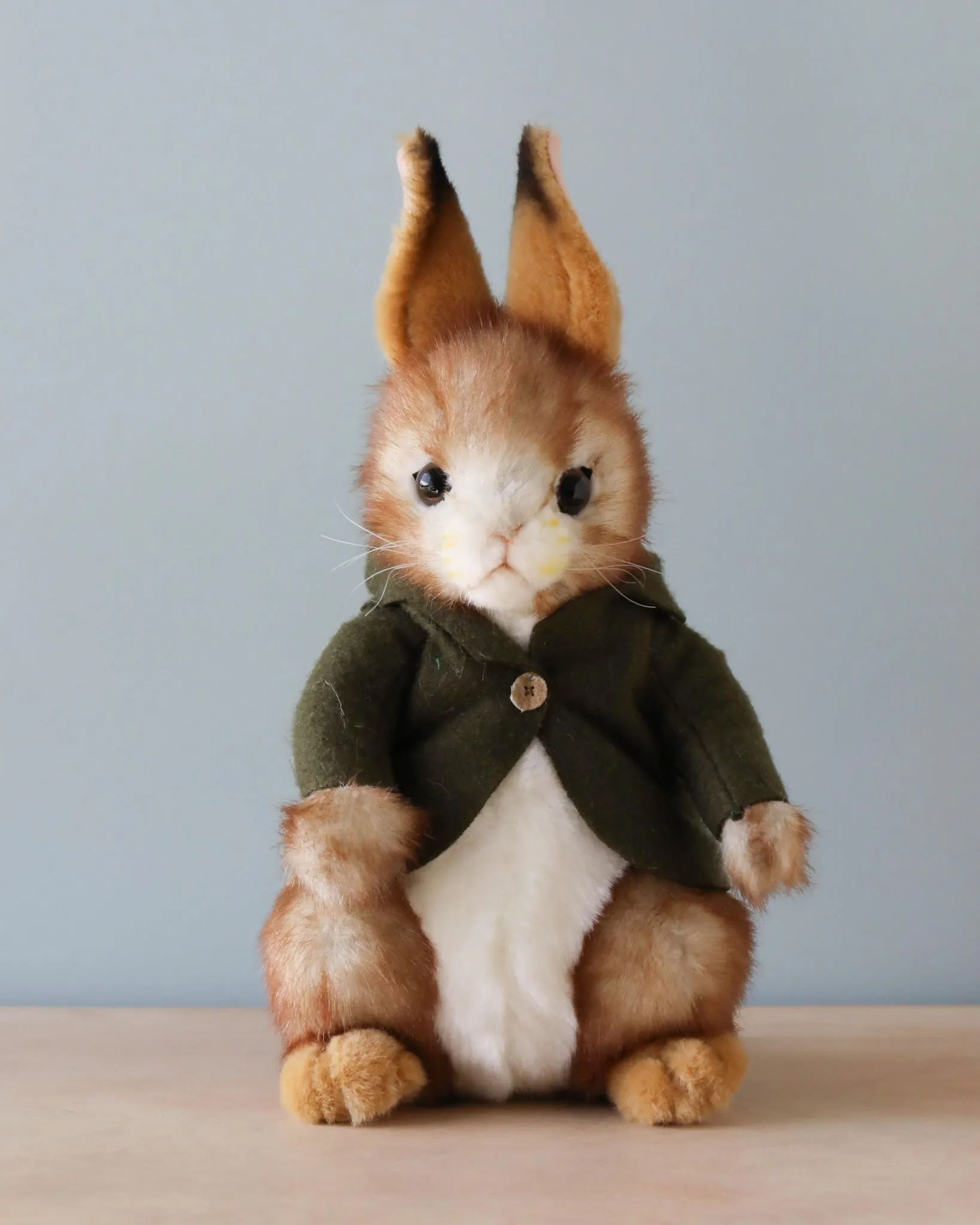 Bunny With Green Jacket Stuffed Animal Odin Parker