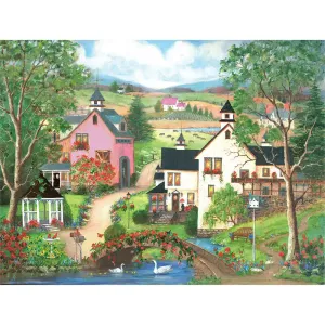 Butterflies and Bluebirds Jigsaw Puzzle Bits and Pieces
