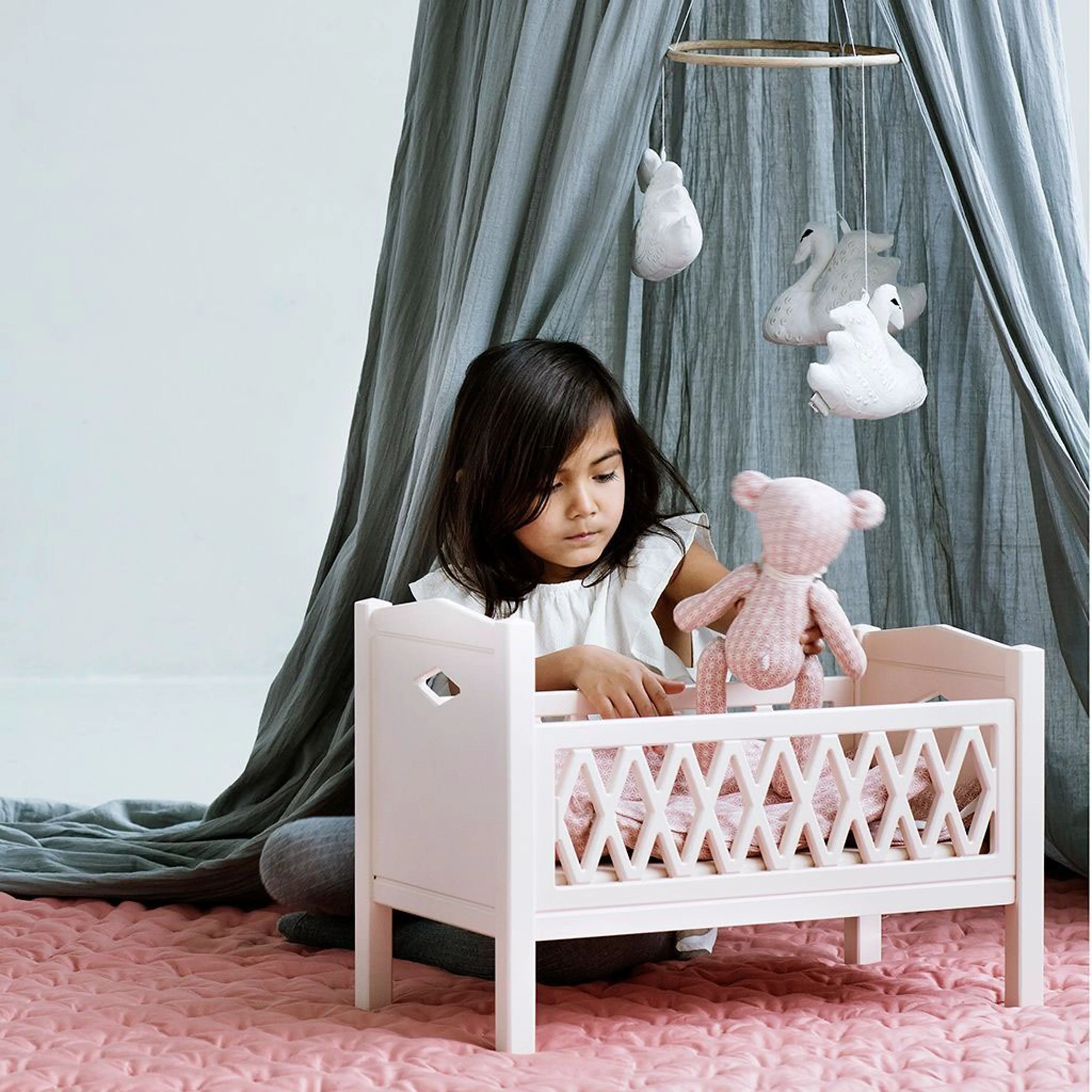Cam Cam Copenhagen Dolls Bed Harlequin Rose
