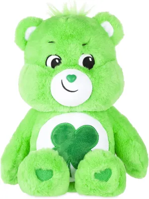 Care Bears 22064 14 Inch Medium Plush Good Luck Bear, Collectable Cute Plush Toy, Cuddly Toys for Children, Soft Toys for Girls and Boys, Cute Teddies Suitable for Girls and Boys Aged 4 Years  