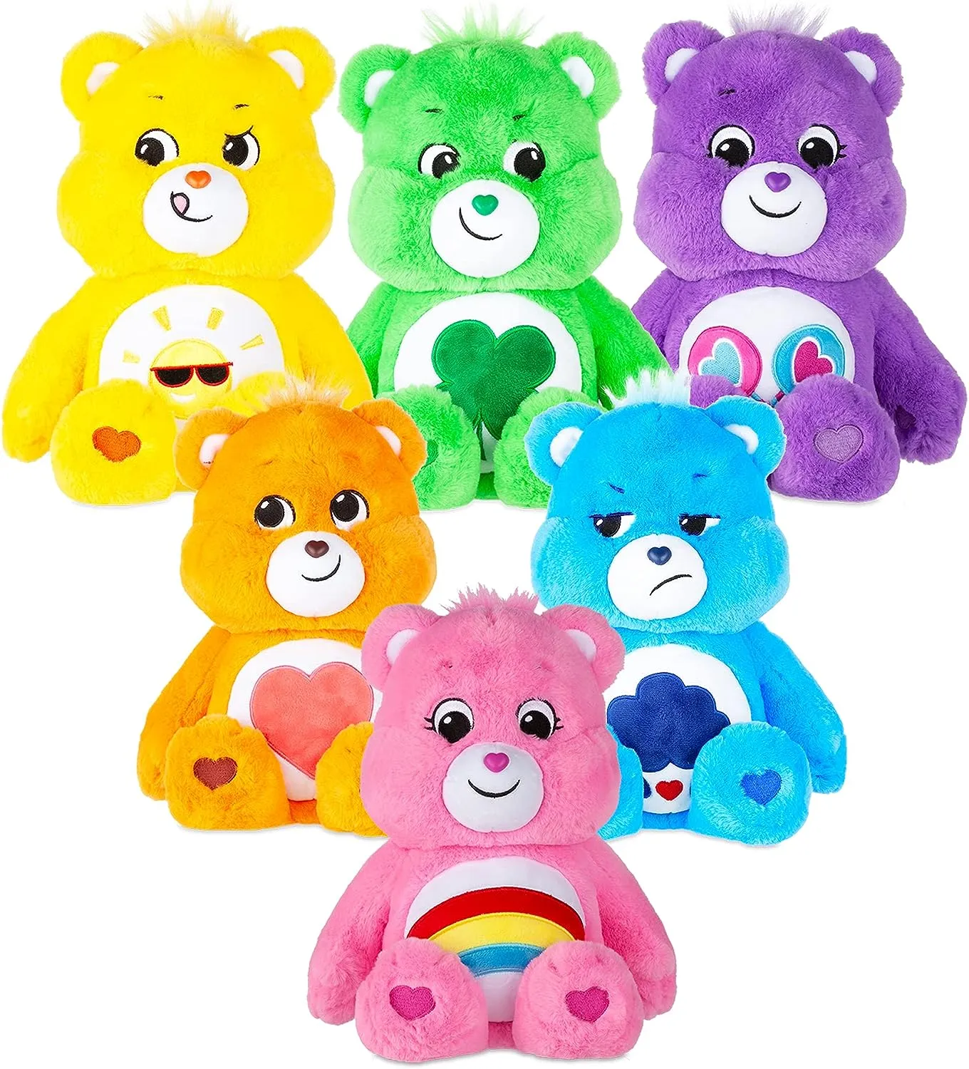 Care Bears 22064 14 Inch Medium Plush Good Luck Bear, Collectable Cute Plush Toy, Cuddly Toys for Children, Soft Toys for Girls and Boys, Cute Teddies Suitable for Girls and Boys Aged 4 Years  
