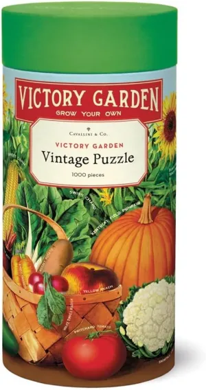 Cavallini Vintage Victory Garden 1000-Piece Jigsaw Puzzle - 55x70cm - Vintage Poster Art