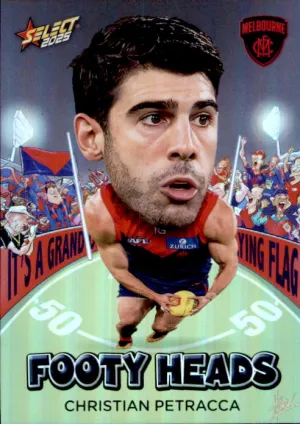 Christian Petracca, FH65, Footy Heads, 2025 Select AFL Footy Stars